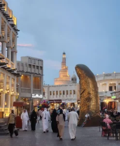 The Golden Thumb Statue - Souq Waqif